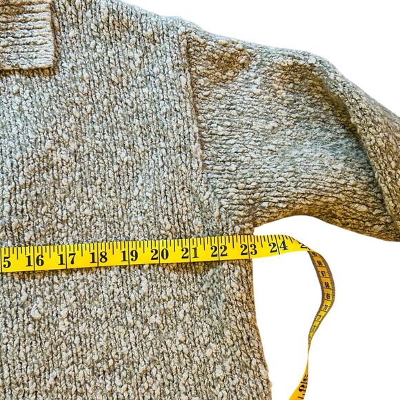 ROYAL ROBBINS Cardigan Sweater Womens Large Chunky Knit Green Cotton Wool Blend - Picture 6 of 8